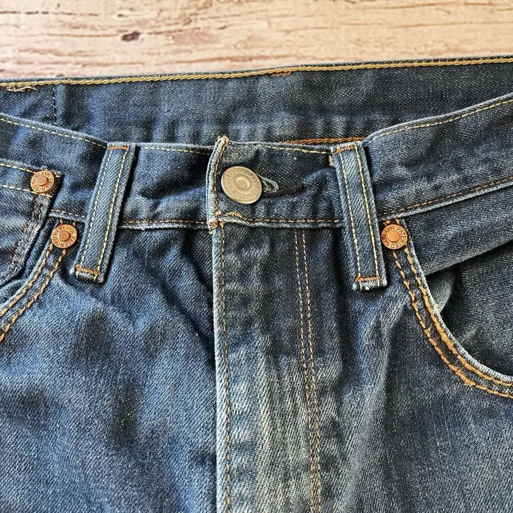 Levis 511 Special Edition 1873 Rivets Jeans Slim Straight‎ Mid Blue Fade 34x32